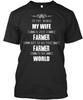 Wife- My World- Farmer T Shirt Made In the USA Size S To 5XL