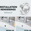 4PCS Plastic Bathroom Kitchen Basin Sink Overflow Cover Ring Insert Replacement Chrome Hole Round Drain Cap Basin Accessory