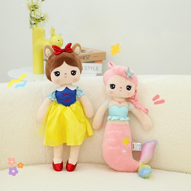 Princess Snow White Mermaid Plush Toy Stuffed Doll Fairy Tale Decor Gift