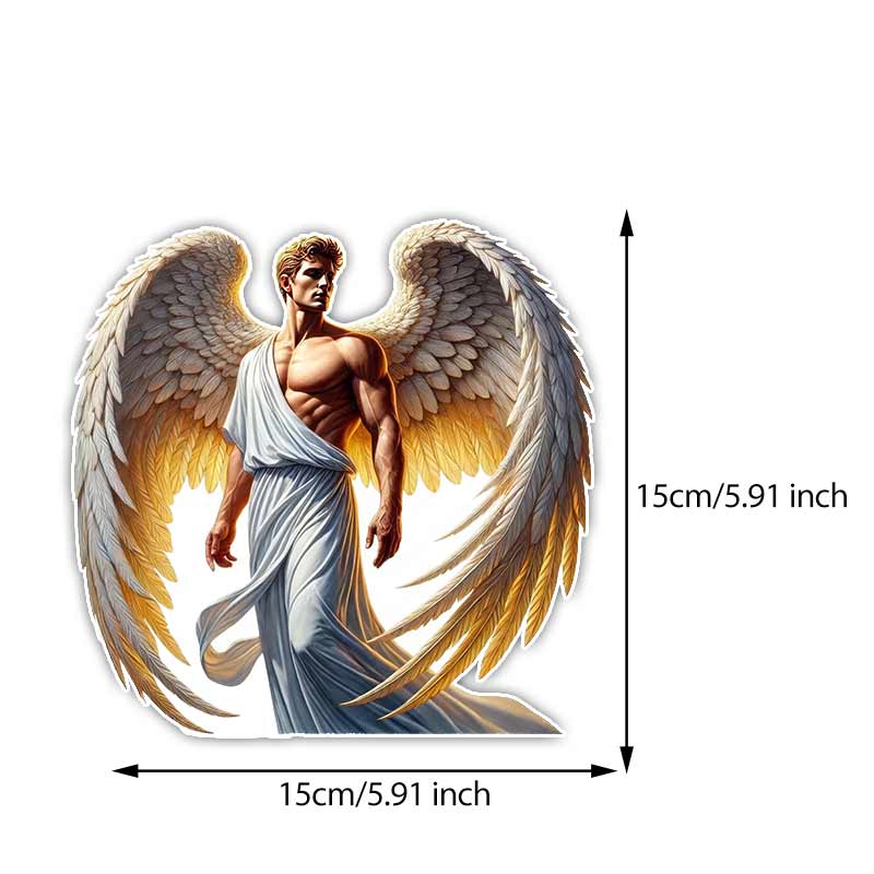

Guardian Angel Car Sticker Vinyl Decal Waterproof Rear Window Motorcycle Camper Bumper Truck Laptop Decoration TM302 B-15cm Longest Side