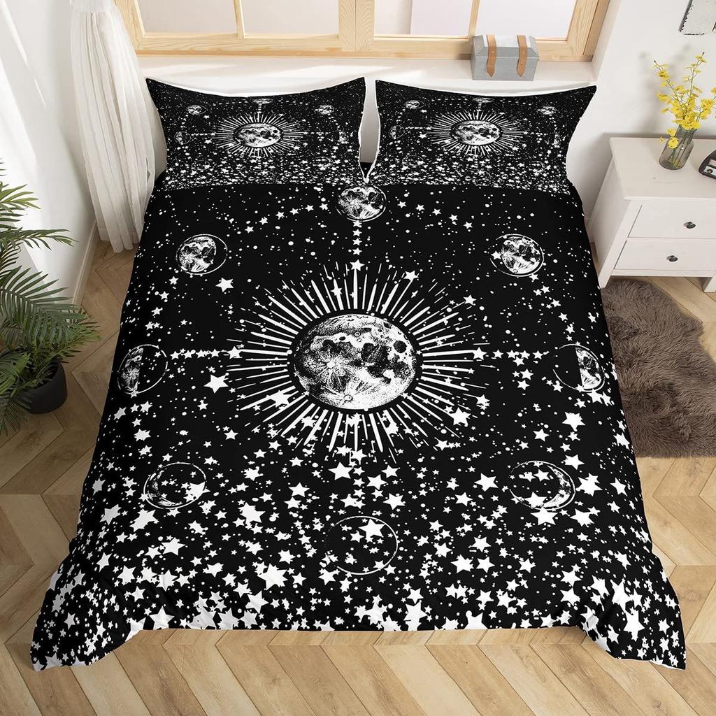 Blue And Pink Unicorn Three-Piece Quilt Cover 3D Digital Printing Bedding Set Bed Cover