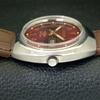 USED VINTAGE CITIZEN AUTOMATIC 8200 JAPAN MENS MAROON COLOR DIAL WATCH A434827-2 R123-a434827
