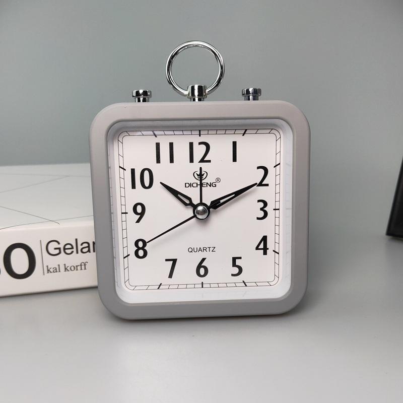 New candy color square alarm clock office and home simple round alarm clock student clock small alarm clock OS002
