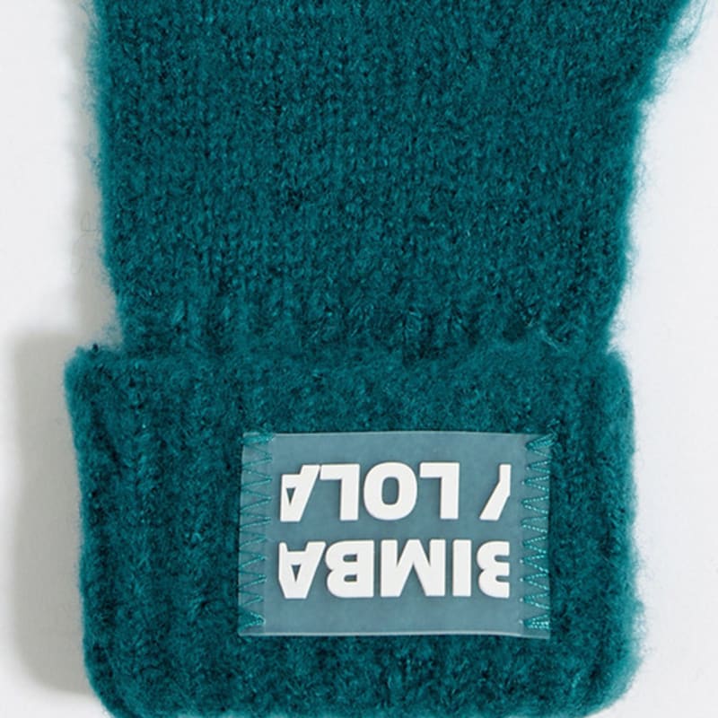 BIMBA Y LOLA [23FW] BIMBA Y LOLA Petrol Blue Knit Gloves B236AIG023GNB