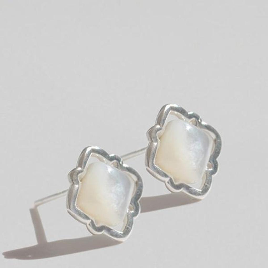 Women's Accessories Sari Ine Square Mother-of-Pearl Earrings