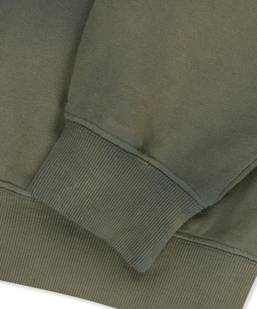 Brownbreath Sprayed Tag Hood Zip Up - Khaki