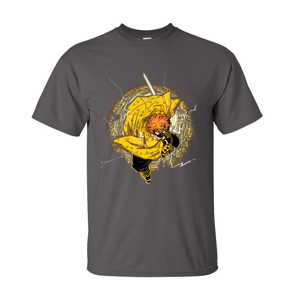 Men Tops  Tees Thunder Breathing Sleeping Zenitsu Attack Lovers Day 100 Cotton O Neck Mens T Shirt TeeShirts Anime