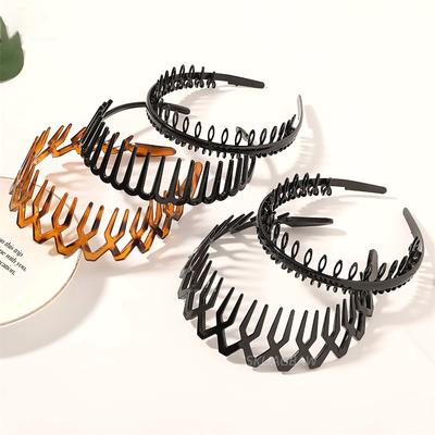 Modisches Stirnband Haarbänder für Damen Einfachheit Anti-Rutsch-Band Zähne Bunte Mädchen-Stirnbänder Haar-Accessoires Haarbänder Neu
