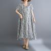 DIMANAF New 2026 Women Plus Size Summer Beach Sundress Long Dress Loose Casual Maxi Lady Floral Print Dress