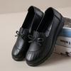 Spring/Fall Leather Shoes with Soft Soles and Soft Upper, Slip-Resistant, Women's Middle-Aged and Elderly Single Shoes