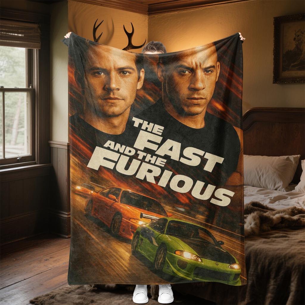 Fast Furious Action Blanket Soft And Portable All Season Home Bed Sofa Blanket Office Travel Nap Break Warm Blanket