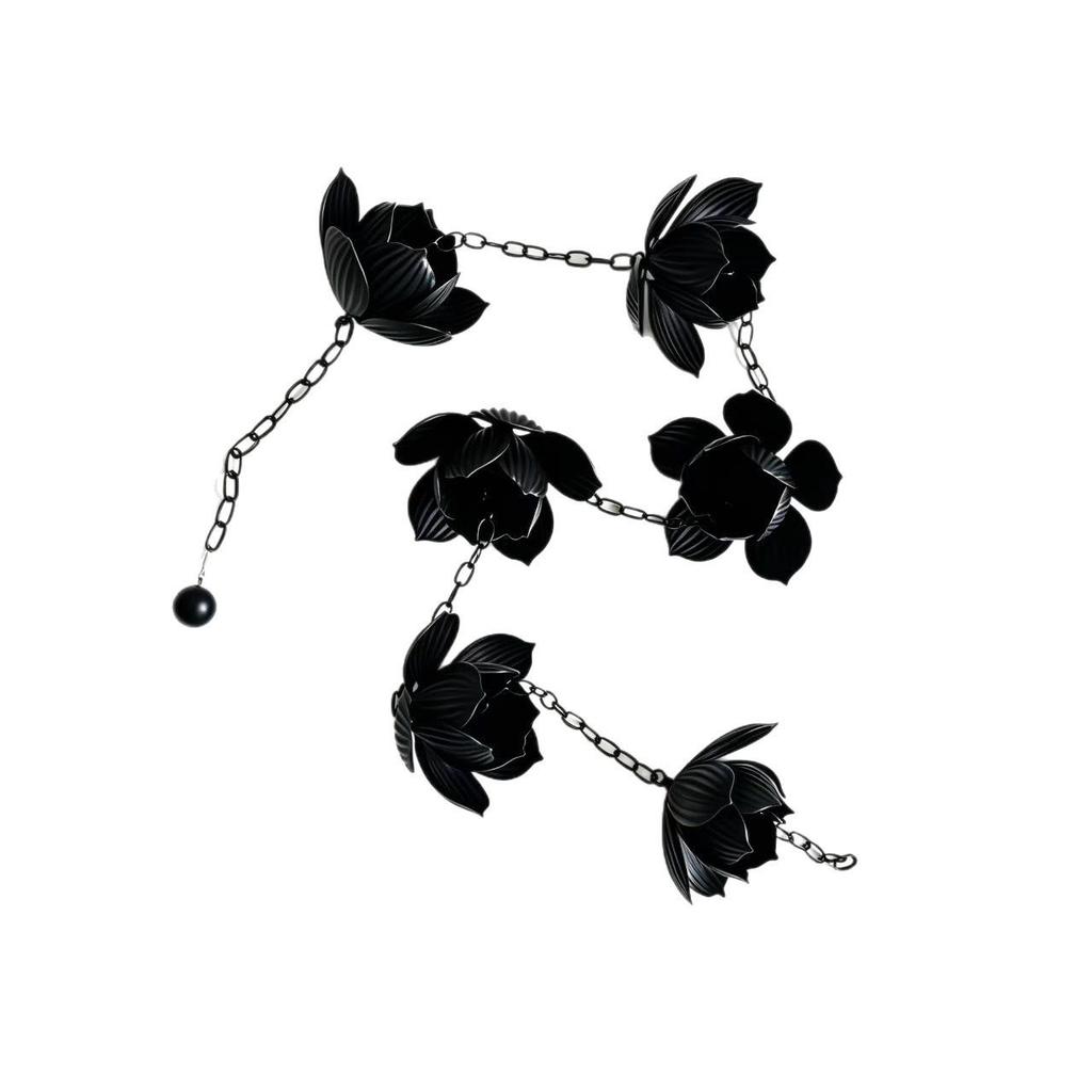 Lotus Garden Gutter Rain Chain - Courtyard Drainage & Water Guide