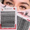 240 Clusters D Curved Hair False Eyelash Set 10-16Mmdiy Segmented Thick Natural Eyelashes