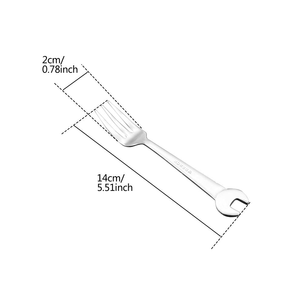 

Нержавеющая сталь гаечный ключ дизайн вилка ложка Kinfe столовые приборы многофункциональный полированный стейк десерт ужин вилка для пикника кемпинга