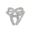 Scarf Button, Shawl Fastener with Rhinestones Inlaid, Three-Dimensional Flower Design Scarf Clip, Scarf Fastener for Outfit Accessories