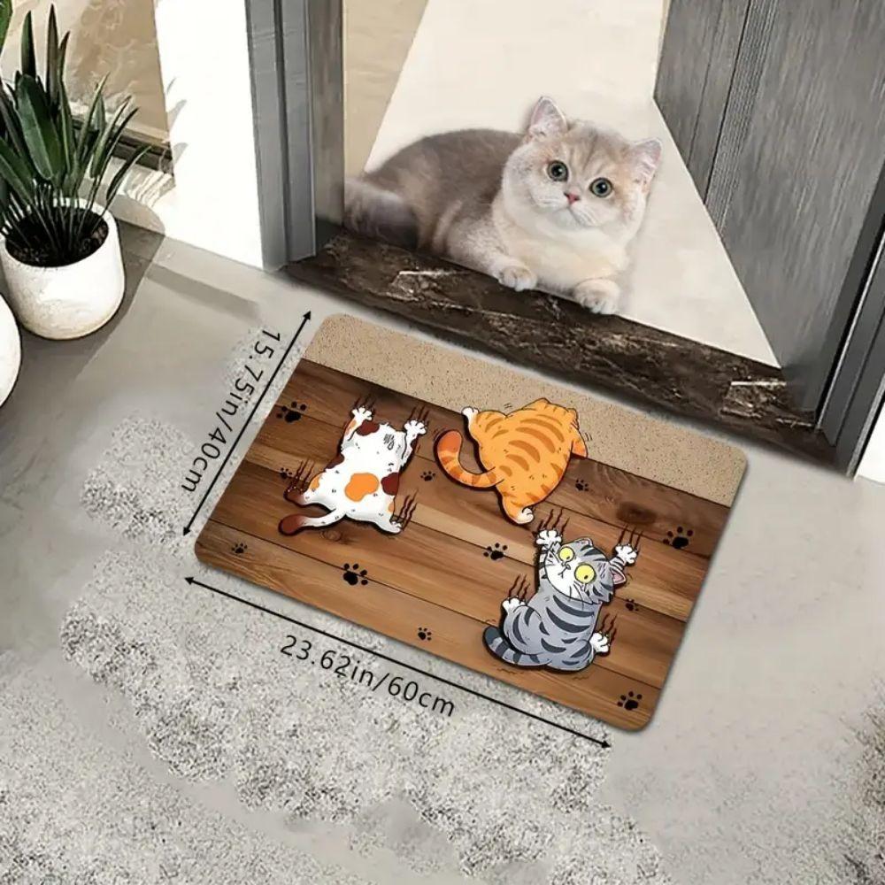 Cartoon Kitten Design Spring Summer Decoration Door Carpet Bedroom, Living Room, Bathroom Bathroom Home Decoration Carpet