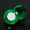 Natural Green Emerald Loose Gemstone 16.85 ct Round Cut Pair for Jewelry Making and Gem Collections