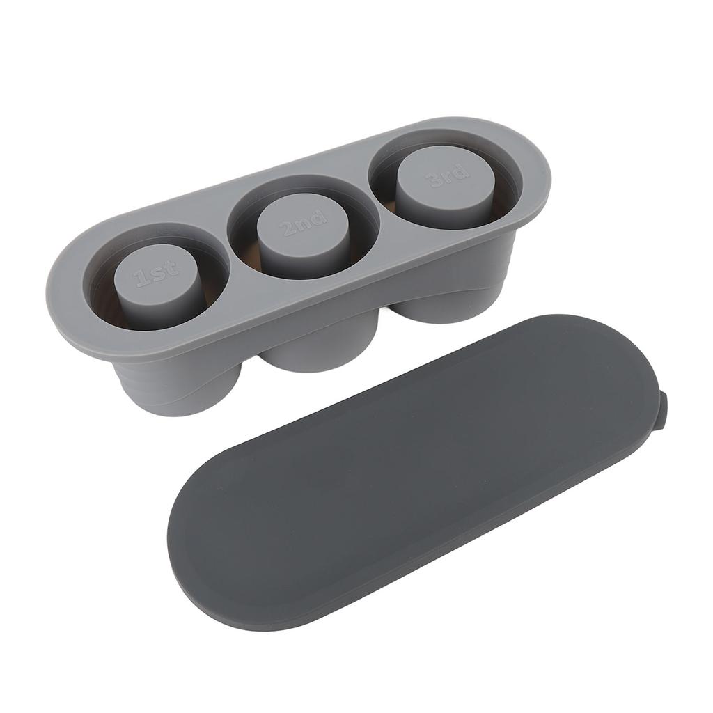 Hollow Cylinder Ice Cube Tray Quick Release Silicone High Low Temperature Resistant with Lid 3 Hollow Cylinder Ice Cube