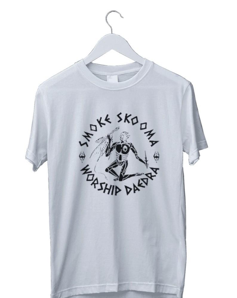 

Smoke Skooma Worship Daedra Gamer Gaming Graphic T-shirt Mens 4XL