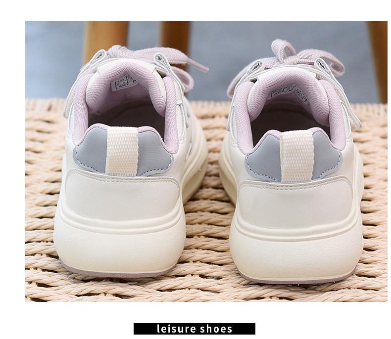 Girls' White Skate Sneakers - Soft Sole, Low-Top, Fashion Casual Shoes for Kids, 2026 Spring/Autumn Collection.