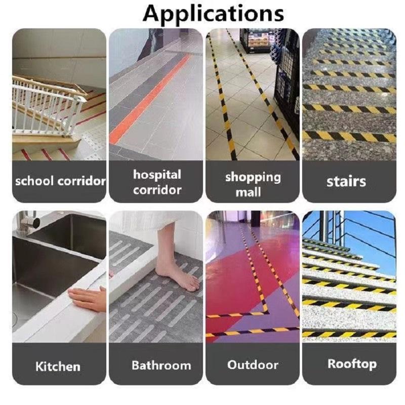 48mm x 33m PVC Hazard Adhesive Warning Tape Floor Marking Caution Tape for Road Barrier Bathroom Warning