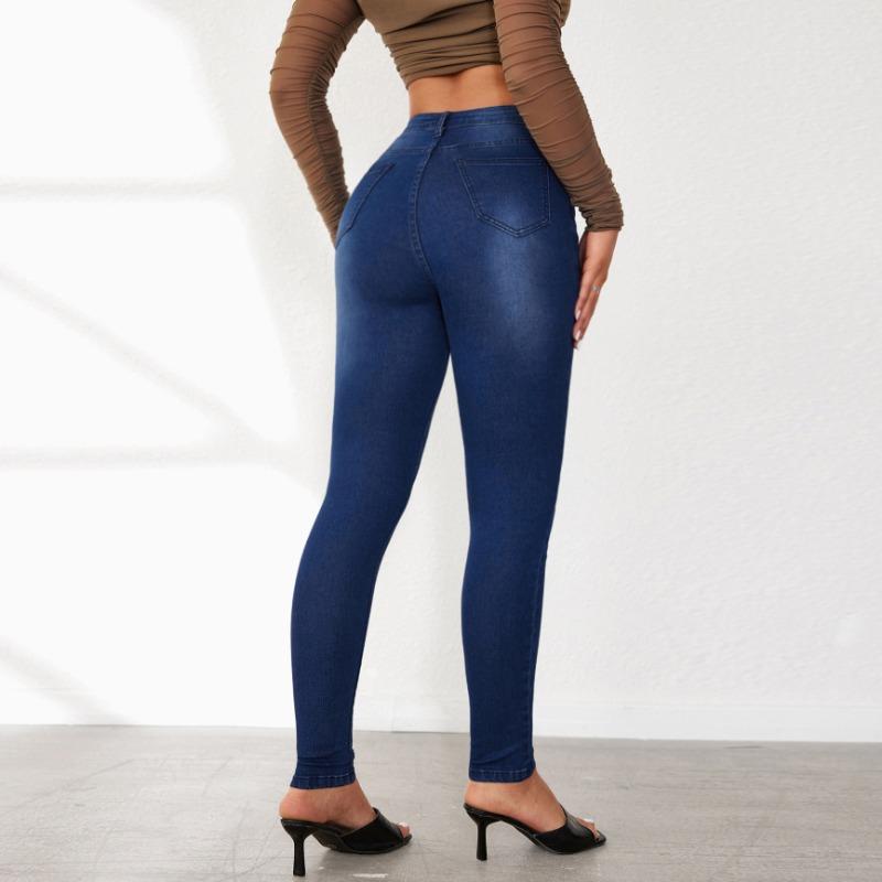 Spring wind street hottie high elastic small feet hip lift women's jeans