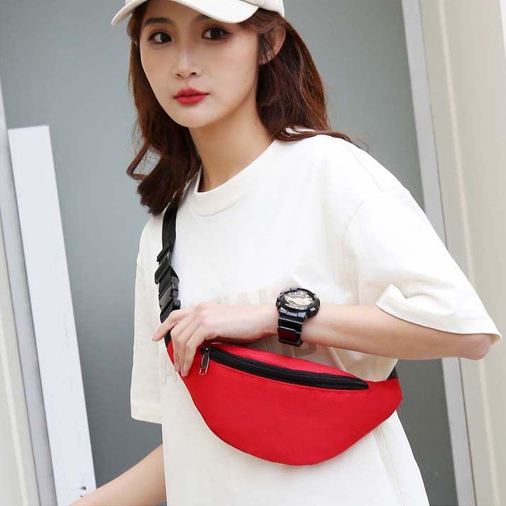 Solid Color Running Chest Bag Waterproof Fitness Crossbody Bag Sports Shoulder Bag  Female/Male