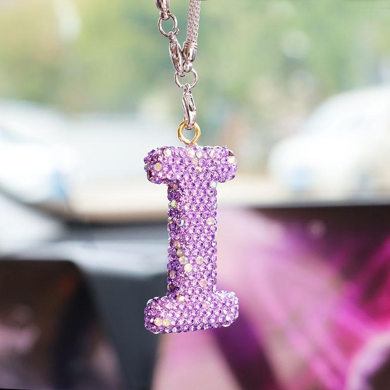Rhinestone Bow Polymer Clay Car Rearview Mirror Hanging Ornament