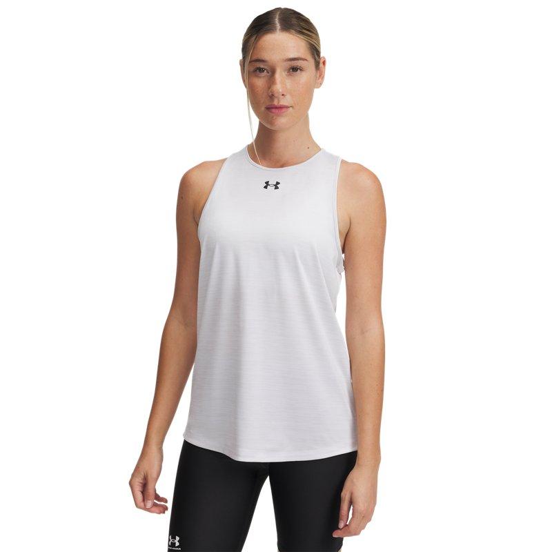 Under Armour Loose Fit Training White Crew Neck Sports Tank Top Women tops 6005504-100