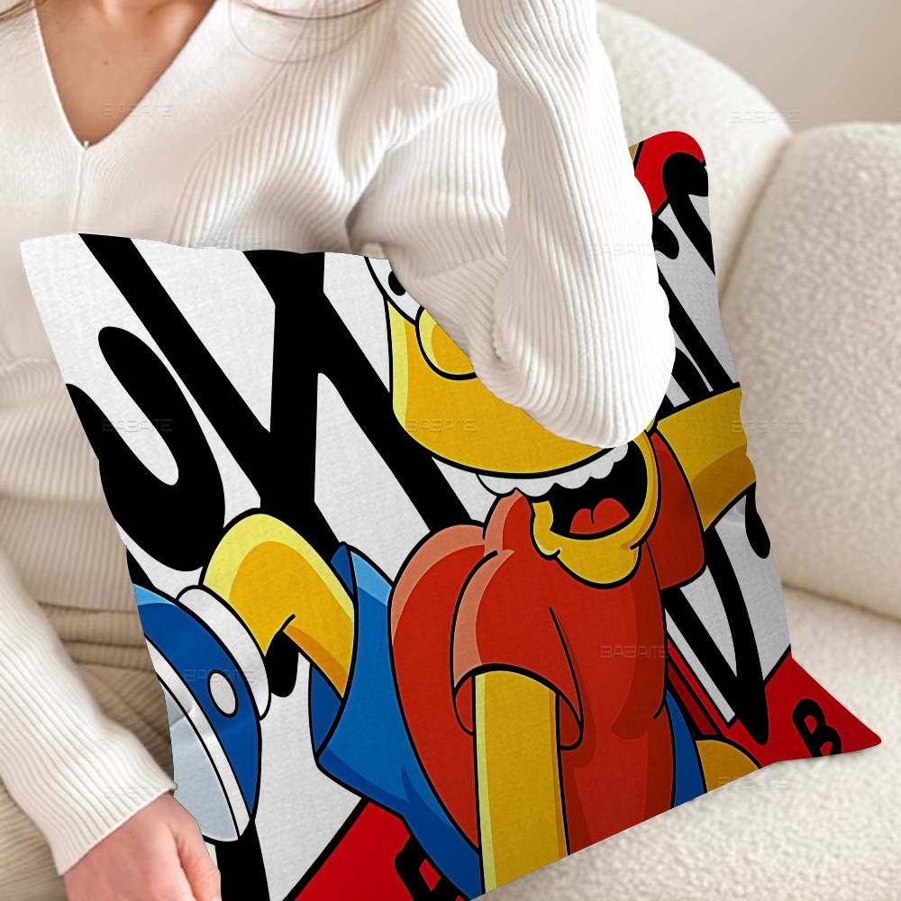 Cartoon The S-Simpsons Cushion Cover Pillow Cover Decor Pillowcase Printed Cushion Case For Couch