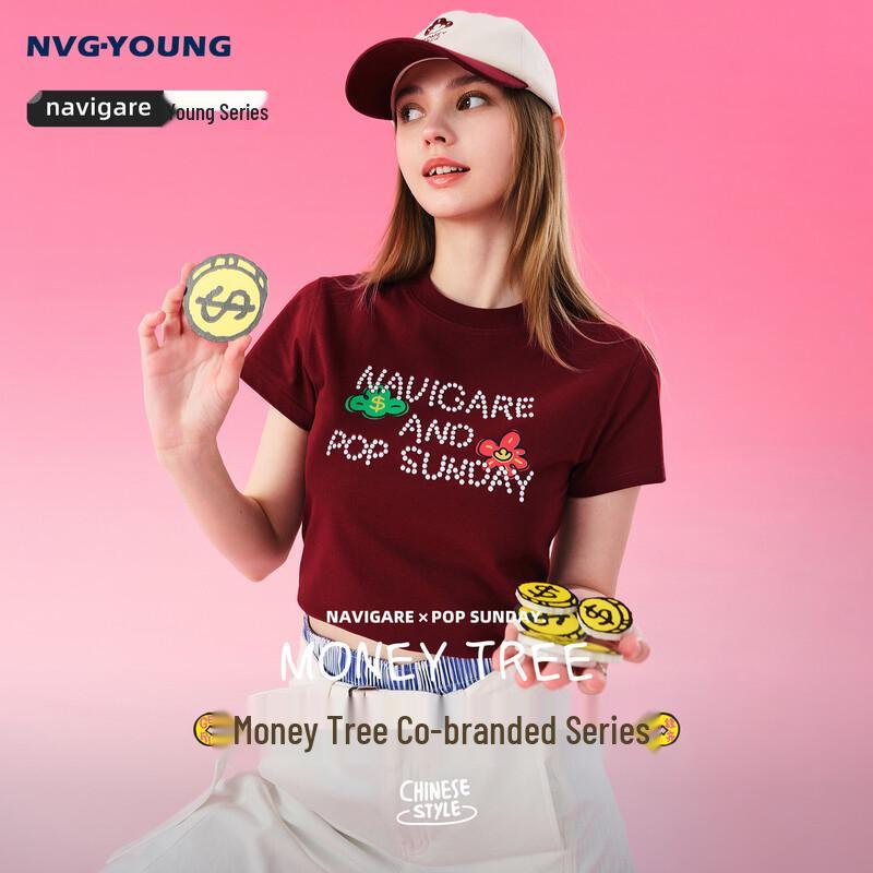 

NVG·YOUNG Women s PopSunday Money Tree T-Shirt L