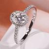 Fashion Oval Moissanite Simulated Zirconia Micro Paved Elegant Women Adjustable Statement Jewelry
