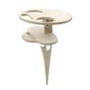 Outdoor Liquor Table with Folding Round Desktop Wooden Portable Picnic Table for Travel Camping Beach