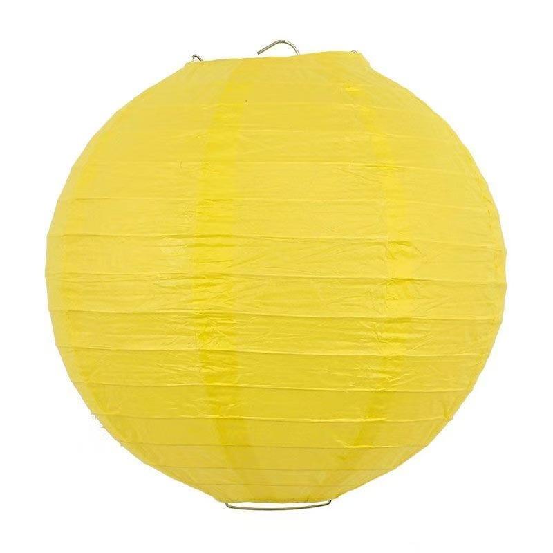 Solid Color Round Paper Lanterns for Wedding Room Decoration