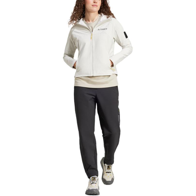 Adidas X National Geographic Collaboration Softshell Logo Outdoor Windproof Breathable Water-Repellent Long Sleeve Jacket Women Jacket IX5629