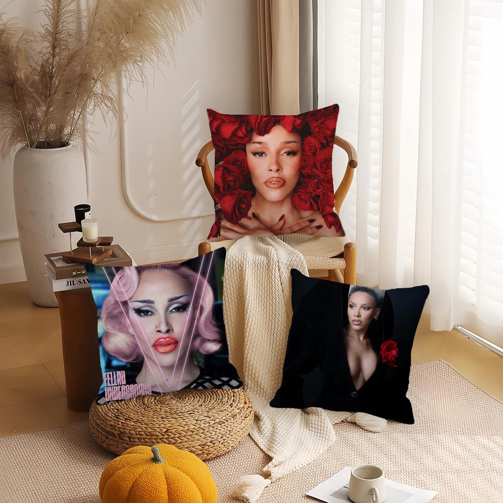 Singer Doja Cat Vie Pillow Case Home Decoration Cushion Cover Suitable For Office Sofa Bedroom Car