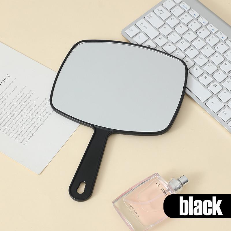 

Handheld Mirror, 10.3 L x 7.4 W, Salon Barber Hairdressing Handheld Mirror with Handle, Square Black Acrylic Mirror with Wall- чорний