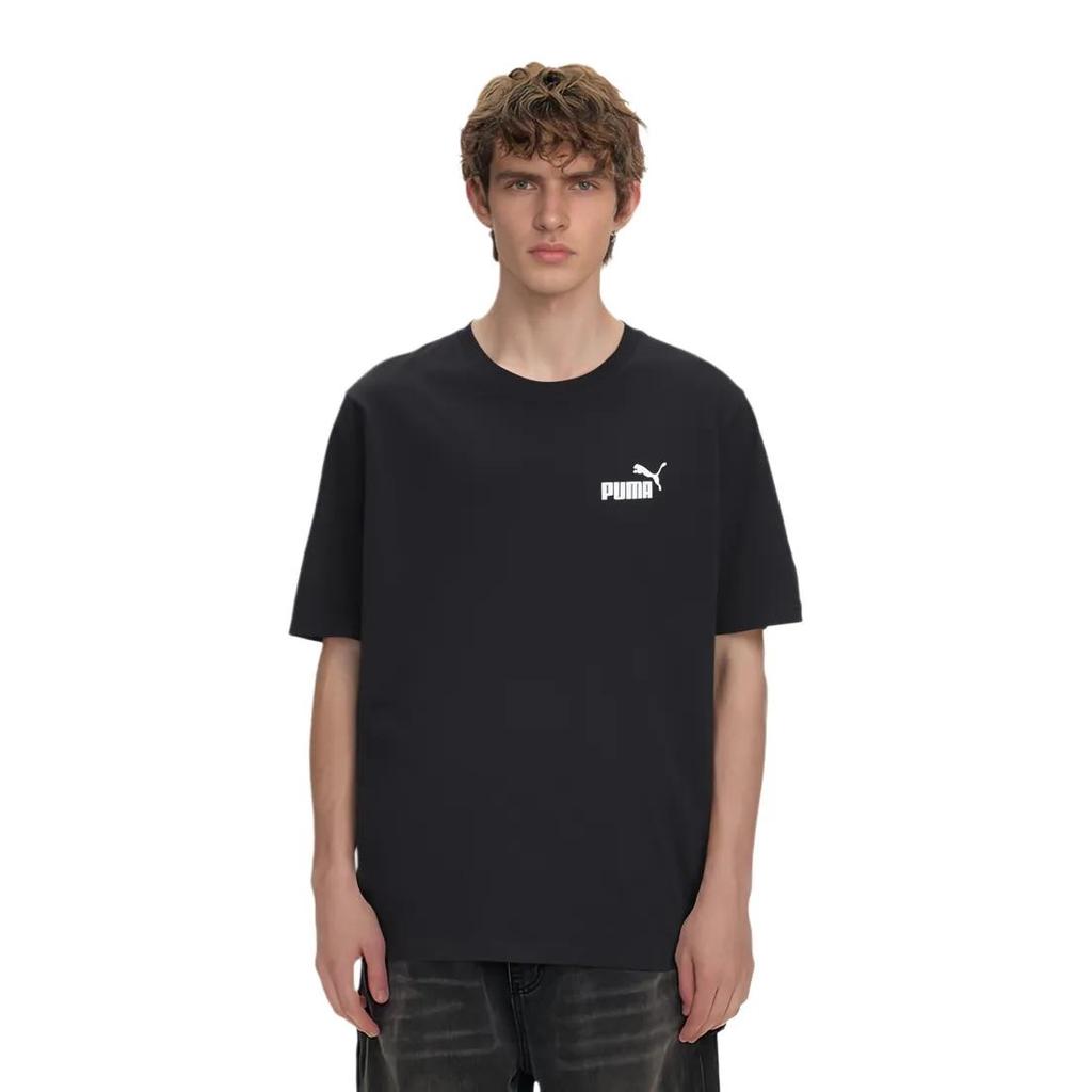 PUMA Ess Logo T Shirt Men's Black (Unisex) T-Shirts 683484 01