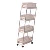 Aufbewahrungswagen Platzsparend Vielseitig Verstellbar Stilvoller Look Rollender Aufbewahrungswagen Organizer für Zuhause Küche Badezimmer