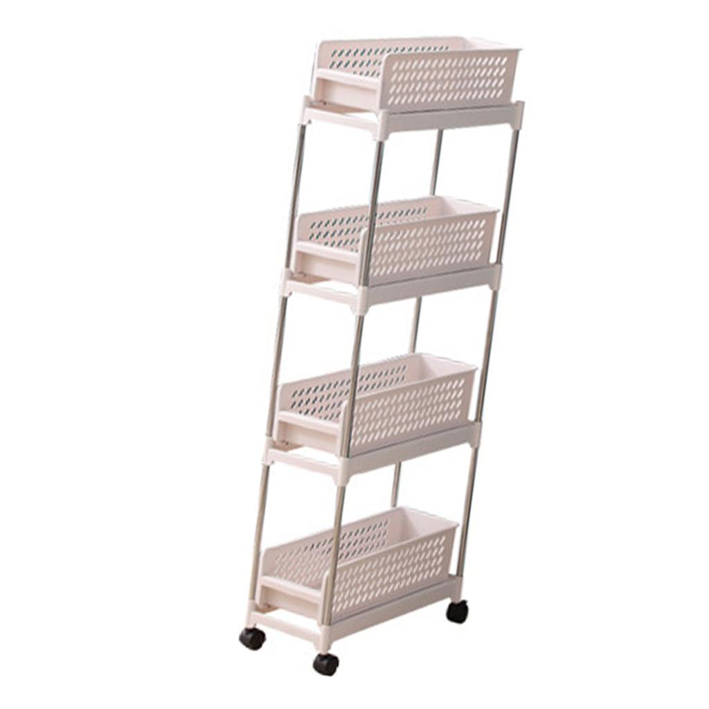 Aufbewahrungswagen Platzsparend Vielseitig Verstellbar Stilvoller Look Rollender Aufbewahrungswagen Organizer für Zuhause Küche Badezimmer