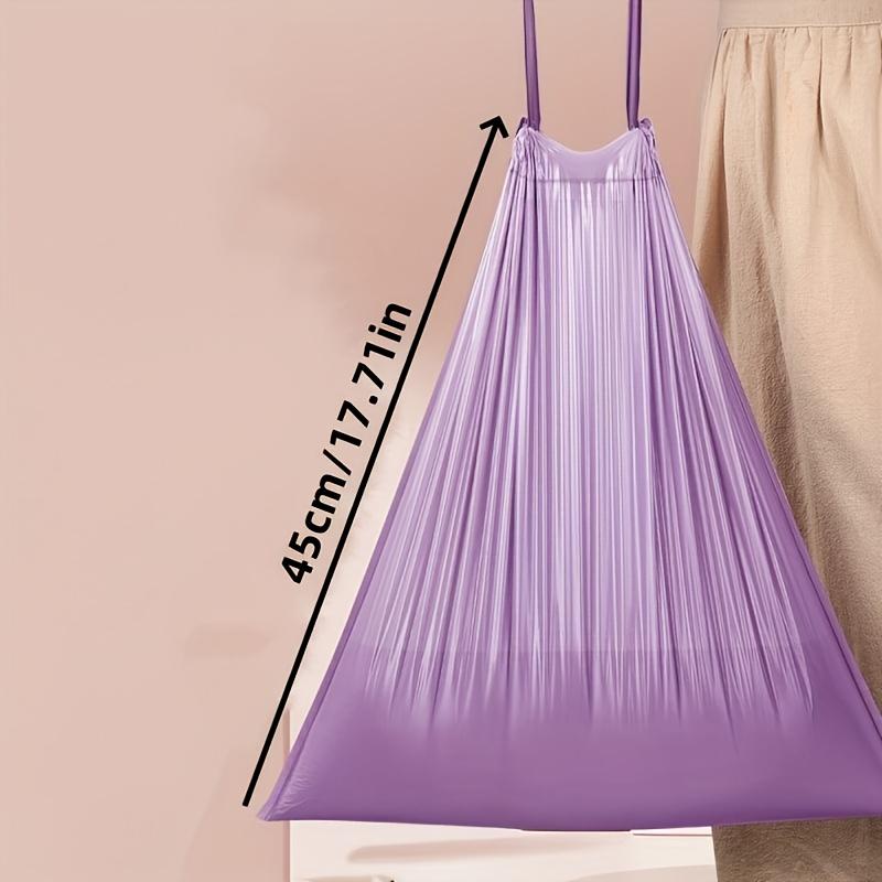 Portable Garbage Drawstring Bags for Home Use, Party Purple Trash Bag