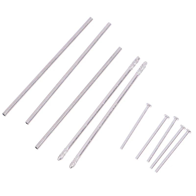 1set 1/64 0. 8x25mm/28mm 1: 64 Car Alloy Wheels Axle Hollow Shaft W Nails Pin for HW/Matchbox/Tomeca Model Cars