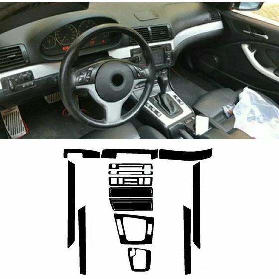 Lišta výplně interiéru vozu Kompatibilní s BMW - řada 3 / E46 1998-2005 Samolepka na palubní desku z uhlíkových vláken Díl příslušenství interiéru vozu