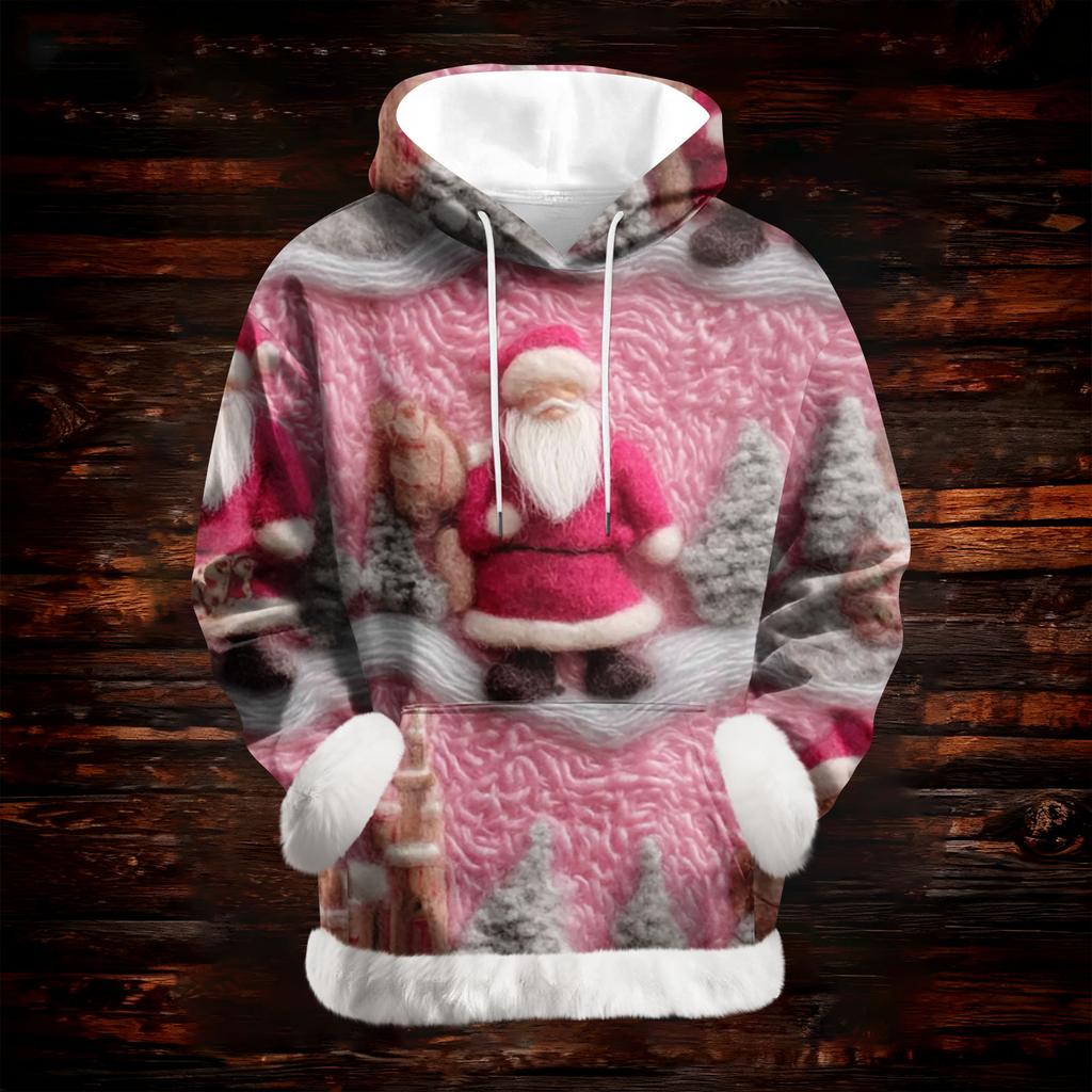 Kvinners uformelle motetrykk Langermet sweatshirt med hette