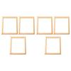 6 Pcs Decor for Home Photo Frame House DIY Miniature Kit Accessories Wooden Picture Frames Decorate