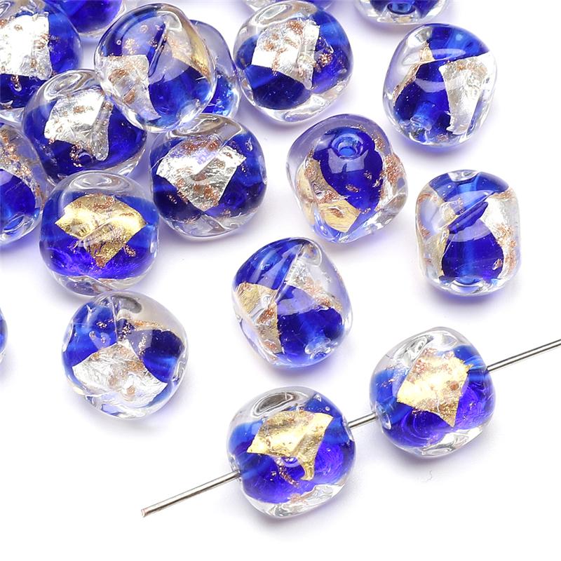 

Хрустальные стеклянные бусины, свободные прокладки, ретро, ​​бусины из золотой фольги для изготовления ювелирных изделий, браслет, ожерелье