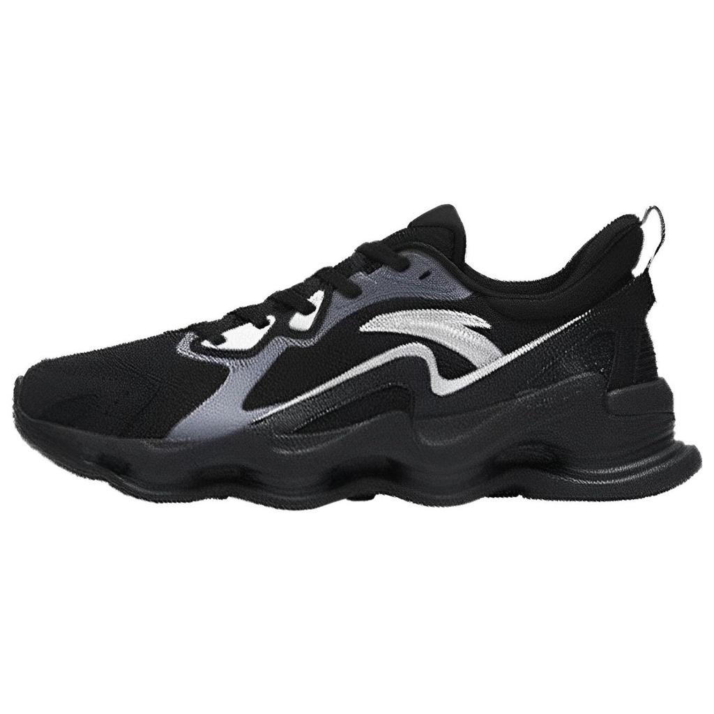 Anta Soft Column Non-Slip Wear-Resistant Low-Top Running Shoes Men sneaker Black White Gray 112315555-9