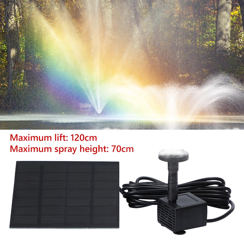 Bomba de Fuente Solar de 1.5W para Baño de Aves con 6 Boquillas Bomba de Fuente Solar para Baño de Aves Ahorro de Energía para Acuario Pecera Exterior
