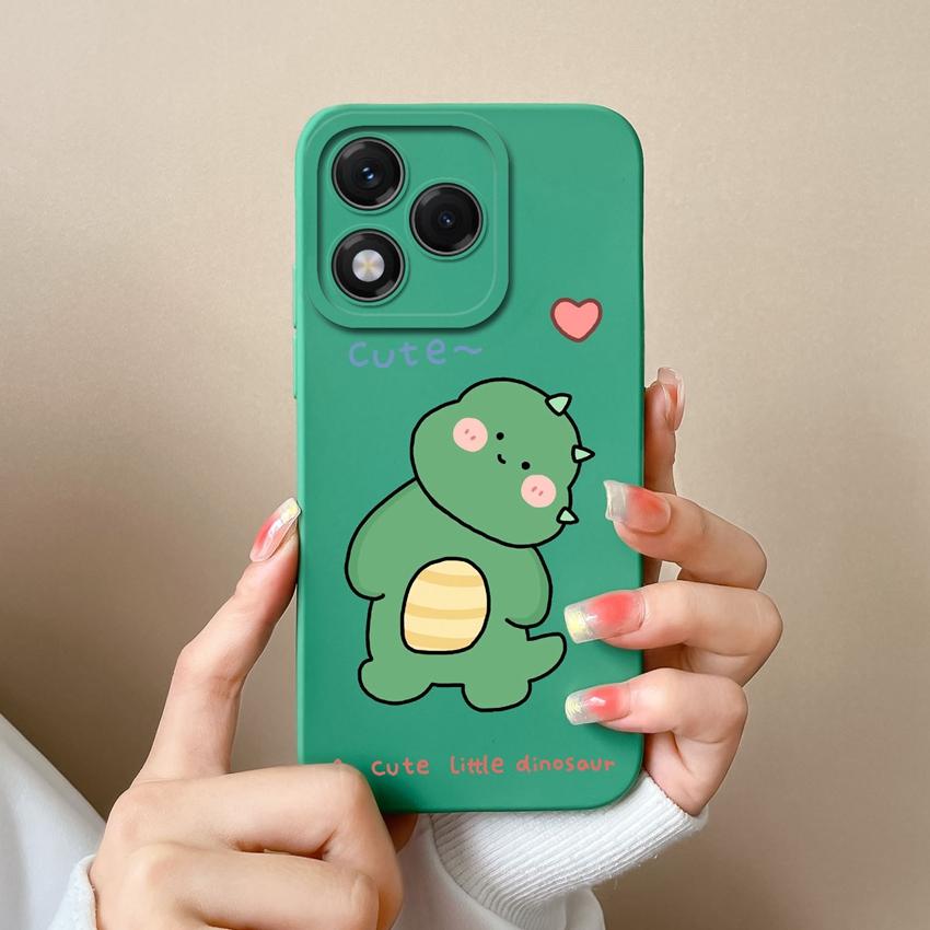 Phone Covers For Huawei Honor X9c X6b X7c X60 X5b 400 Lite X8 X8c Angry Dinosaur Patterns Soft Liquid Silicone Dustproof Shell For Huawei Bumper Cases