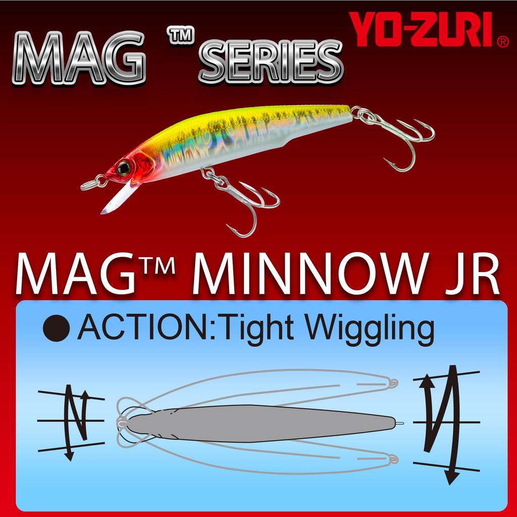 Saltwater Lure Mag Minnow Junior Floating 70mm Bone Center of Gravity Shift YO-ZURI Color